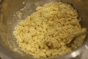 The semolina clumped up before being smoothed out by hand